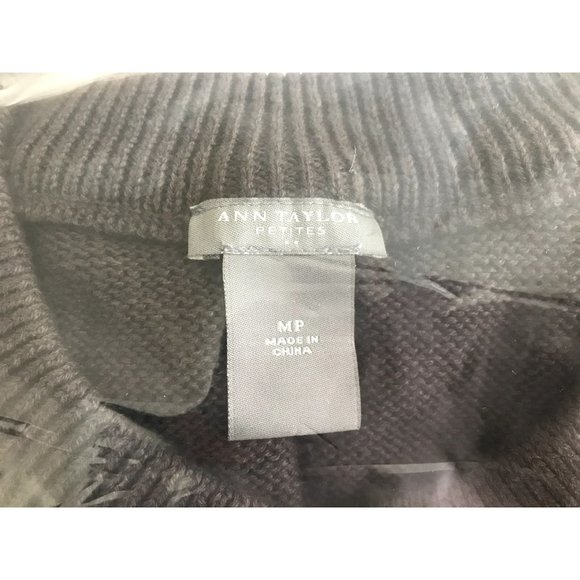 Ann Taylor womens Cardigan Sweater Angora Blend Peplum brown size medium petite - Picture 4 of 4